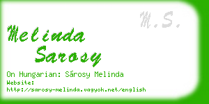 melinda sarosy business card